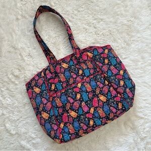 Laurel Burch Bag Large Quilted Shoulder Tote Feline Family Multicolor Cats